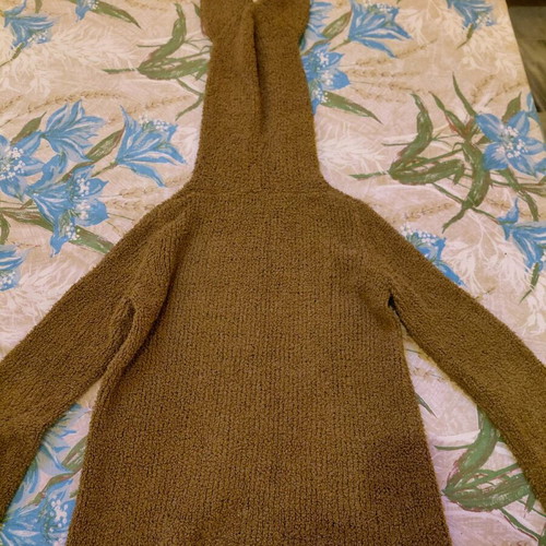 Attrattivo sweater with hood and ears like new, olive-brown