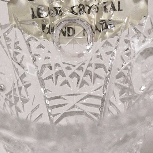 Crystal vase new handmade, made in Slovakia