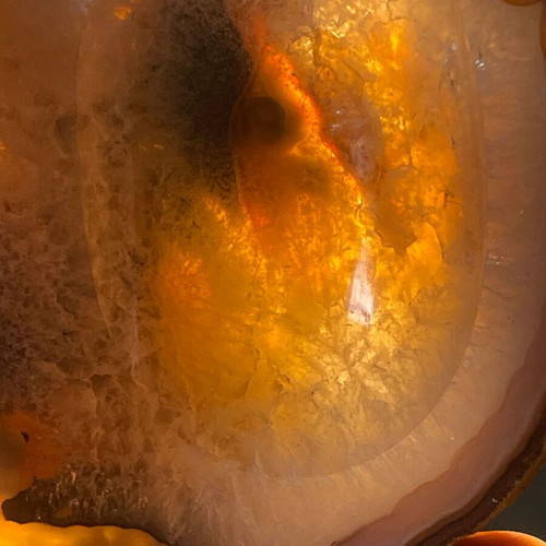 Agate Geode Ashtray used with natural translucency