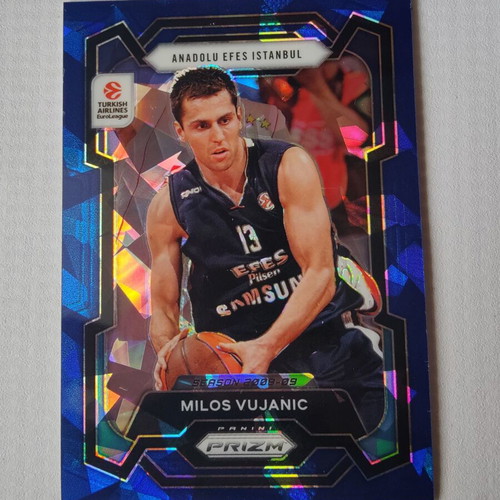 Milos Vujanic Panini-Prizm Euroleague Basketball 2023-24 Blue Ice Prizm card new
