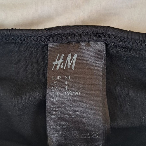H&M Black Swimsuit XS 34 used with light chest padding