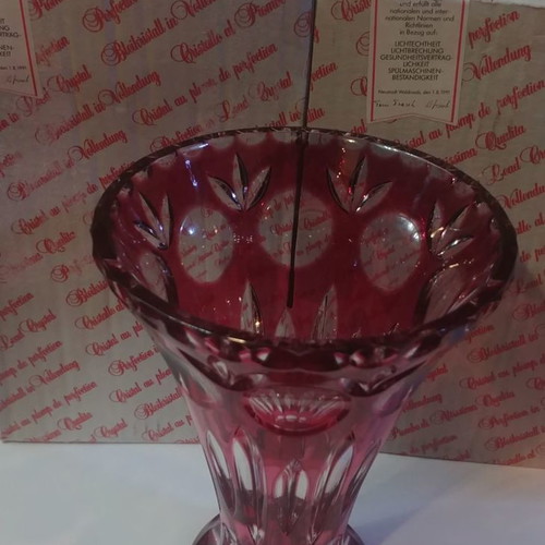 21 cm Vase Nachtmann "Bamberg" Lead Crystal W.Germany 80'.