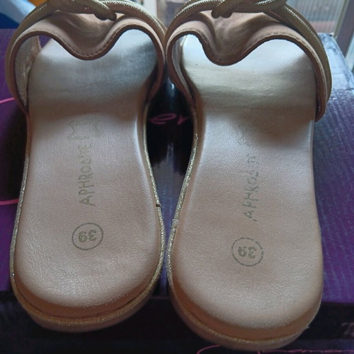 Aphrodite sandals used, size 39, beige brown