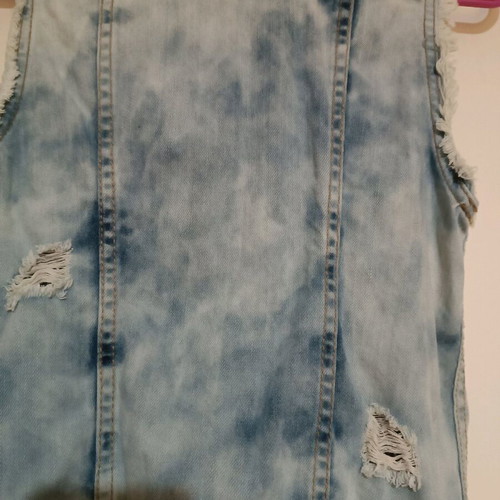 Tally Weijl sleeveless jacket like new, blue denim with rips