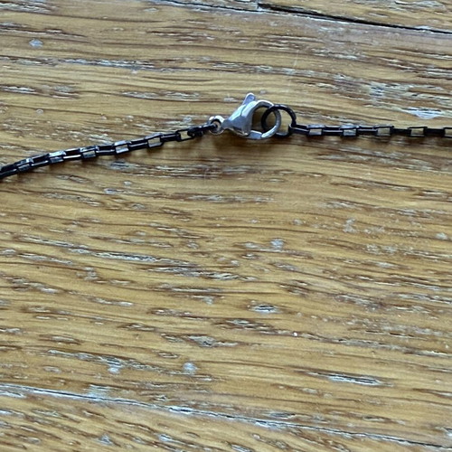Women's Necklace from Polymer Clay and Steel Chain like new