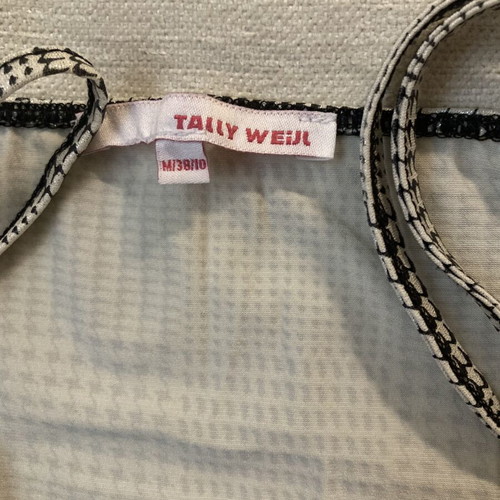 Tom Tailor top with thin straps like new, black and white, size M
