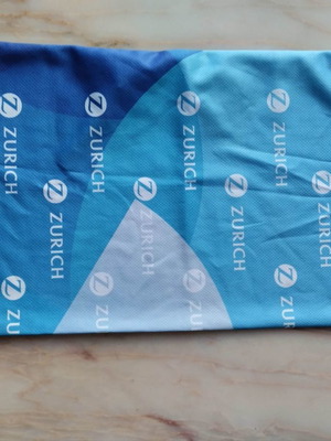 Zurich buff light blue intact from Barcelona Marathon