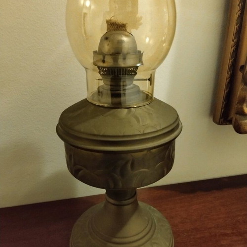 Handmade Athithinos brass lamp like new with wick