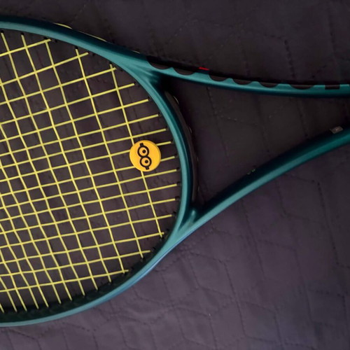 Wilson Blade 101L V9 tennis racket with custom strings and grip
