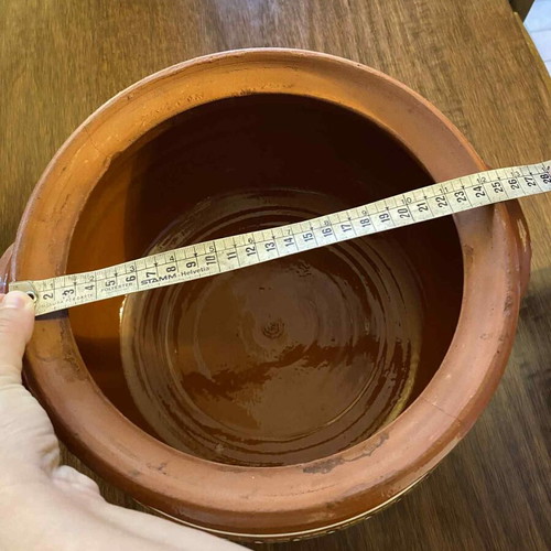 Ceramic fireproof pot 8 liters handmade like new