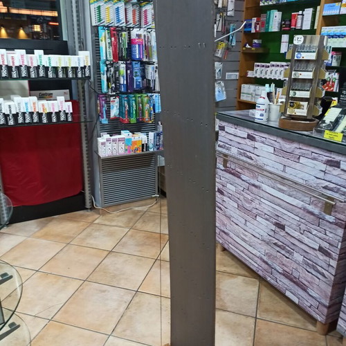 Handmade wooden stand with hooks, dimensions H=167cm and W=36cm