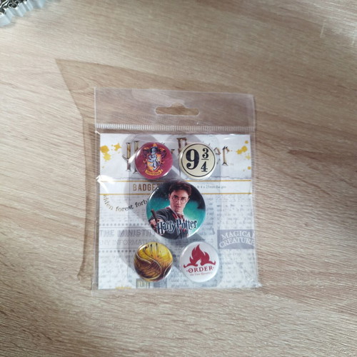 Harry Potter Badge Set like new, 5 pins, multicolor