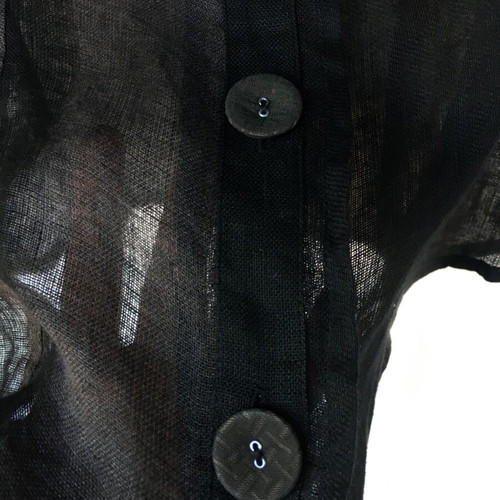 Summer transparent cotton shirt Sonja Marhoni like new black brown