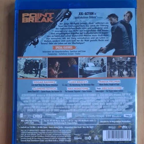 Point Break Blu-ray with German subtitles, action crime