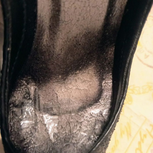 Symbol black heels used with glitter, size 40