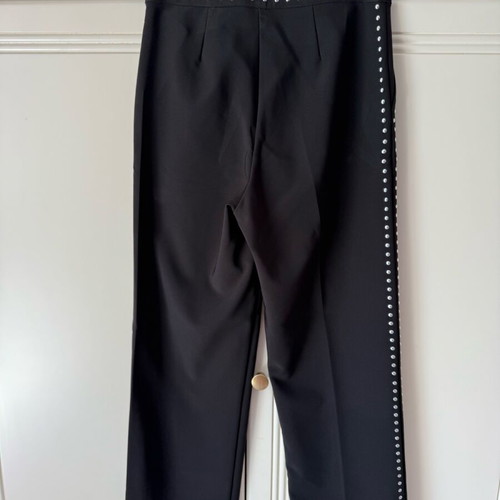 Vassia Kostara pants XS black like new with studs in straight fit
