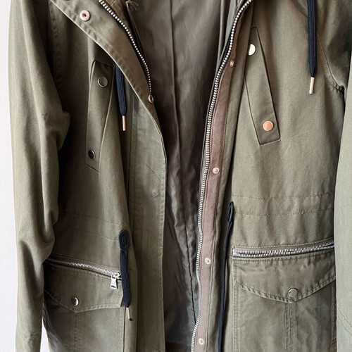 Stradivarius long jacket like new, green, size S