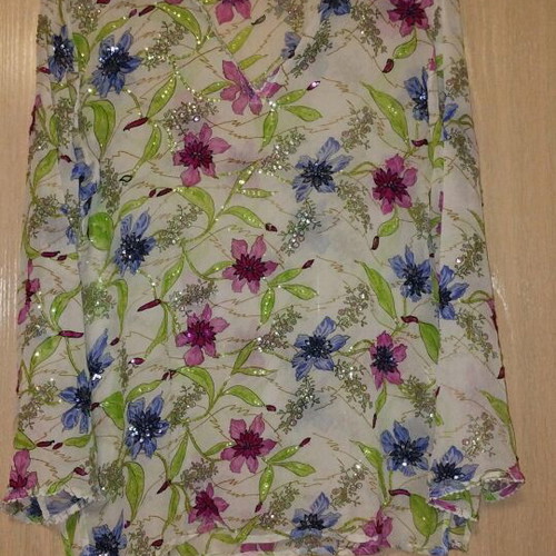 Mia silk blouse like new, multicolored with sequins