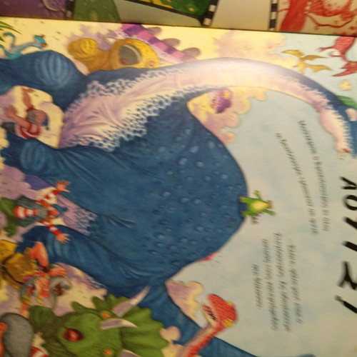 Children's book with dinosaurs