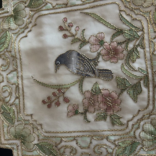 Vintage embroidered textile art like new