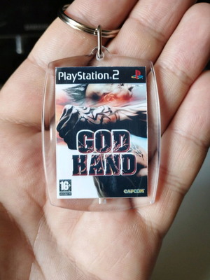 God Hand PS2 keychain, acrylic