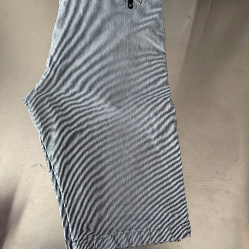 Damaged Premium Brand bermuda shorts used, thin hickory stripe, size 32