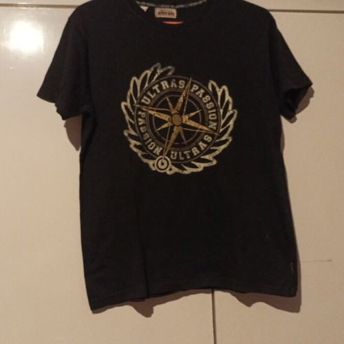 Black blouse with ultras print, small, used
