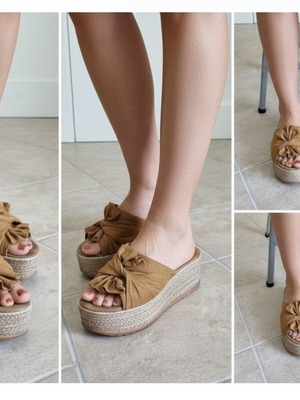 Πλατφόρμα Veneti No38 μεταχειρισμένη, τακούνι 6,5cm καφέ