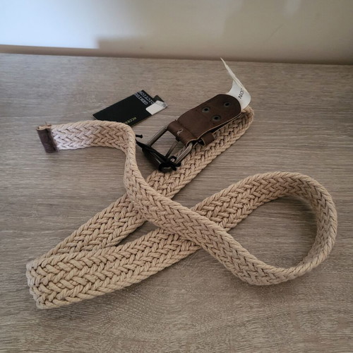 Emerson belt new, size small, off white, leather, 95cm