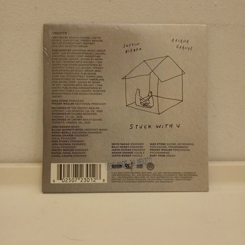Stuck With U CD single by Justin Bieber and Ariana Grande, new
