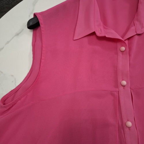 Lucifair sleeveless fuchsia tunic shirt like new, size L