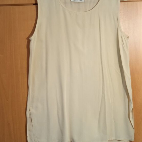 Olsen silk top like new, light beige, size other