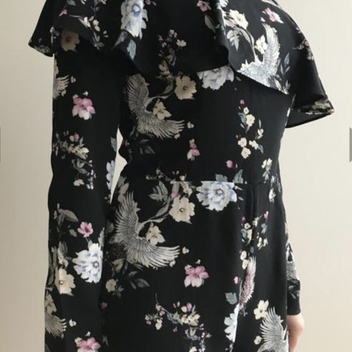 Bershka floral dark blue one-piece shorts used size M