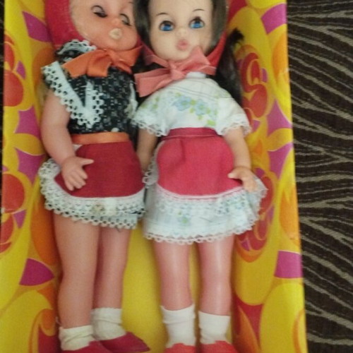 Liaco dolls used, pack of 2 Little Red Riding Hood vintage 1970-1980