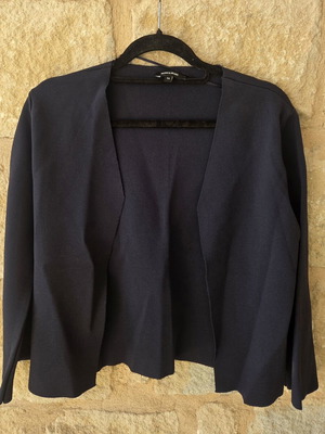 More & More Navy Blue Open Front Crop Cardigan New