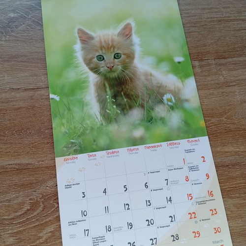 Calendar 2025 new, size 16.5x32 cm