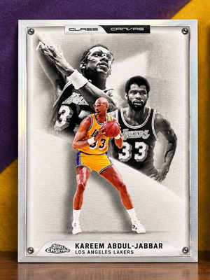 2025-26 Topps Chrome Update Kareem Abdul-Jabbar Glass Canvas SSP