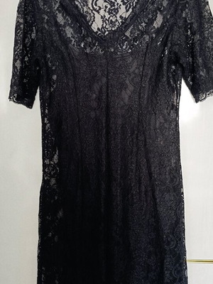 Black lace dress like new, size L