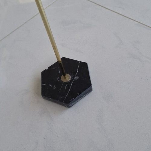 Jewelry stand used with black hexagonal marble base