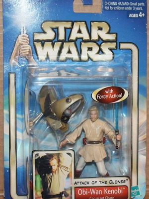 Hasbro Star Wars Attack Of The Clones Obi-Wan Kenobi (Coruscant Chase) New