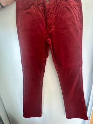 Velvet jeans like new, size M, red