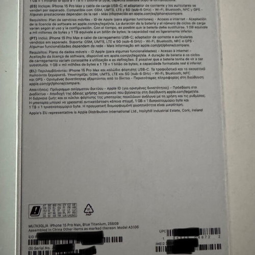 iPhone 15 Pro Max 256GB like new, blue, dual SIM