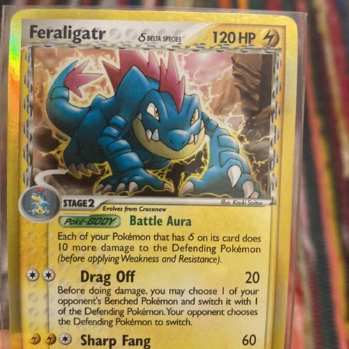 Feraligatr Delta Species Holo Vintage Pokémon Card new
