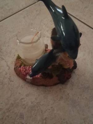 Decorative dolphin figurine like new