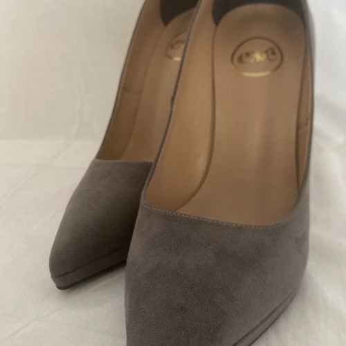 Exe gray suede pumps with 11 cm heel, like new, size 40