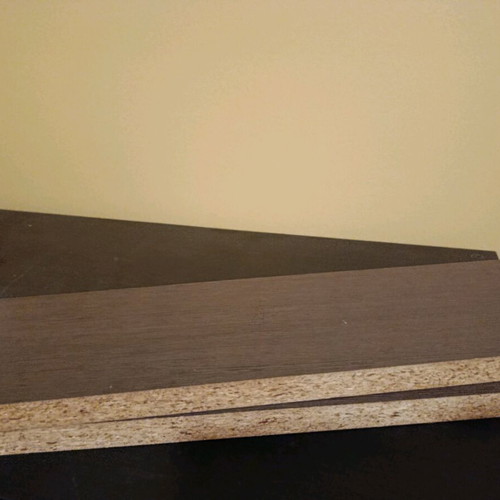 Shelves dark brown with light grain, like new, set of two