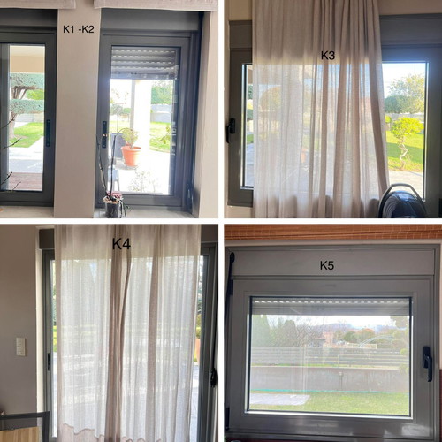 Aluminum Window Frames like new, pack of 25 with roller shutters