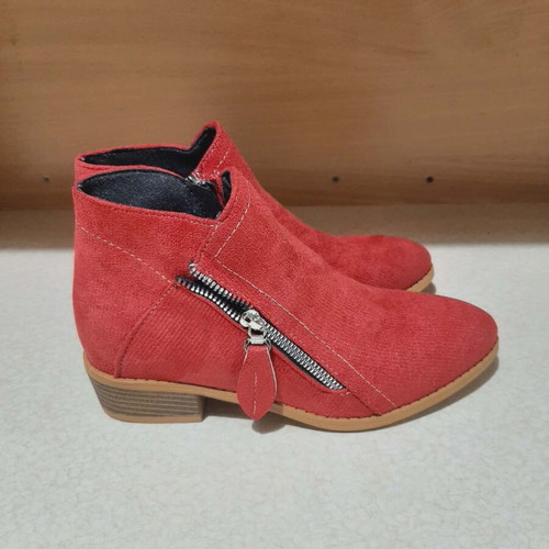Red ankle boots size 36 new
