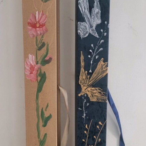 Hand-painted boxes like new, set of 2 pieces