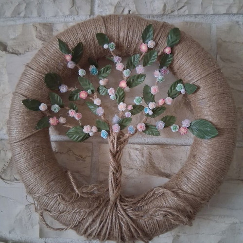 Handmade wall decoration tree of life wreath 30cm new